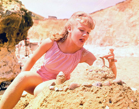 Hayley Mills making sand castles 8b20-18461