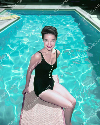 Jill Corey sitting on the diving board 8b20-18597