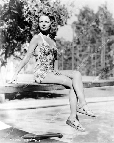 Janet Blair sitting on the diving board 8b20-18607