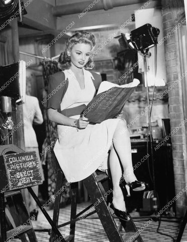 Janet Blair looking at some blueprints at Columbia Studios 8b20-18631