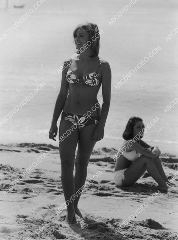 shapely Patti Chandler in her bikini on the beach 8b20-18841