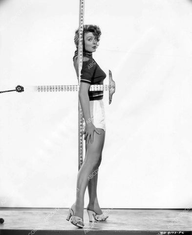 sexy pinup Joan Vohs has t-square and measuring stick for precise measurements 8b20-20365