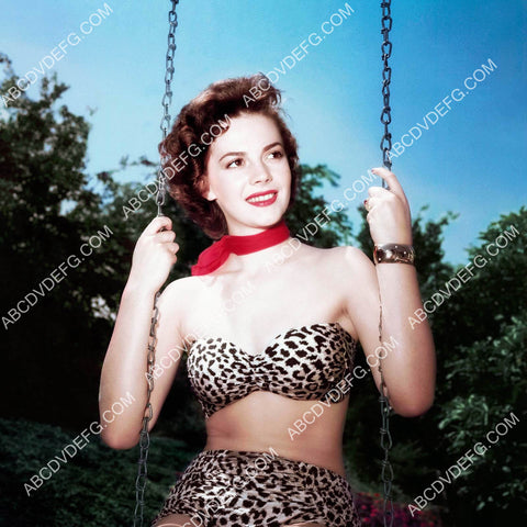 gorgeous Natalie Wood sitting on the swings 8b20-20636