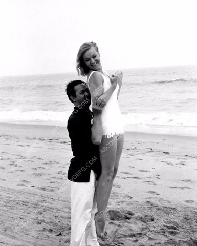 Anne Francis practicing stunts and working out on the beach 8b20-2538