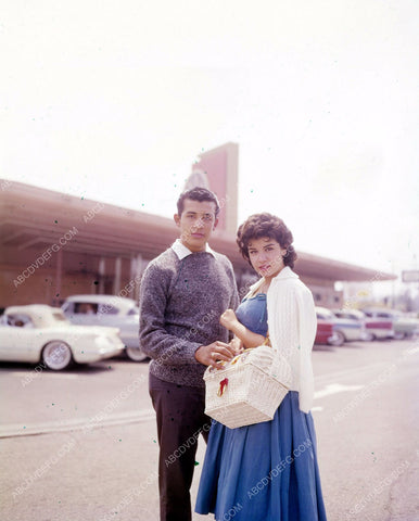 candid Annette Funicello and date at Bob's Bigboy original restaurant 8b20-2888