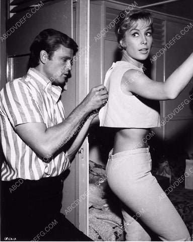 candid Barbara Eden gets wardrobe adjustment behind the scenes dp-3280