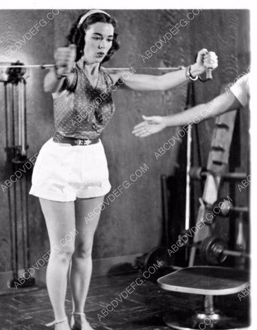 super cute Barbara Rush in the gym doing various exercises 8b20-3432