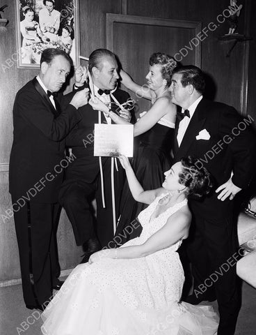 candid George Raft Barbara Stanwyck Anne Lou Costello Bon Voyage party 8b20-3539