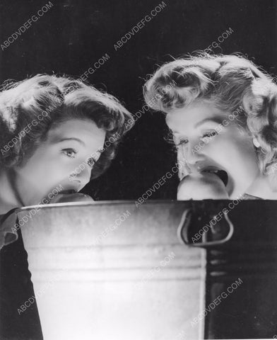 Nan Gray Anita Louise do some bobbing for apples Halloween 8b20-3949