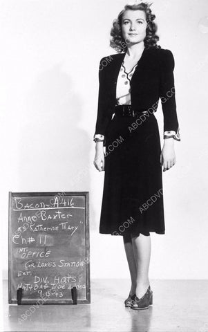 Anne Baxter wardrobe costume slate shot 8b20-4187