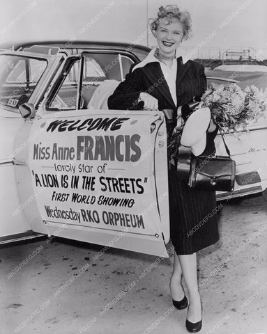 Anne Francis and custom car for film A Lion Is in the Streets 8b20-4257