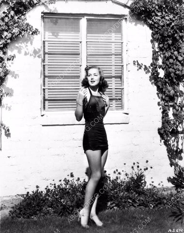 Anne Shirley in the backyard models her new swimsuit 8b20-4323