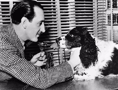candid Basil Rathbone at home with his dog 8b20-4669