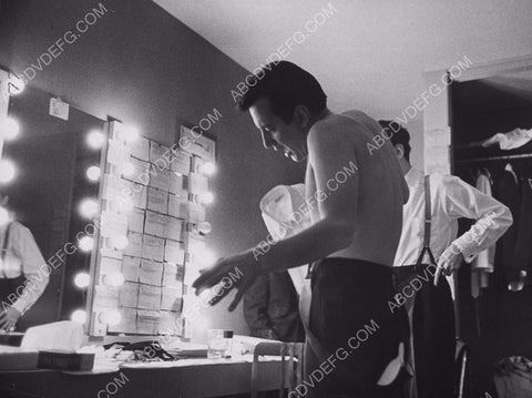 candid Bobby Darin getting ready in his dressing room 8b20-5060