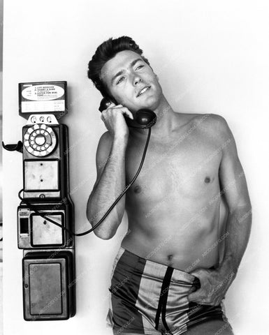 Clint Eastwood using old style pay-phone telephone 8b20-6362