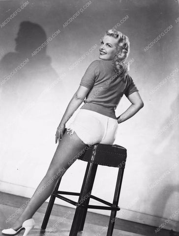 Cleo Moore sexy in shorts sitting on a stool 8b20-7373