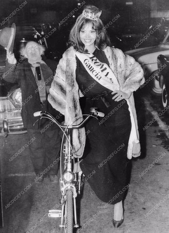 Chelo Alonso at some public event on bicycle 8b20-7399