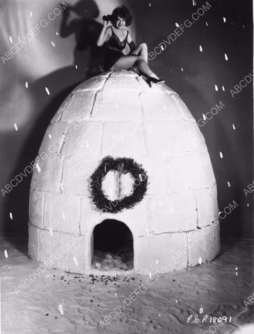 Clara Bow sitting on an igloo 8b20-7608