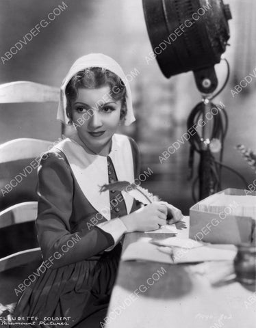 Claudette Colbert behind the scenes film Maid of Salem 8b20-7728