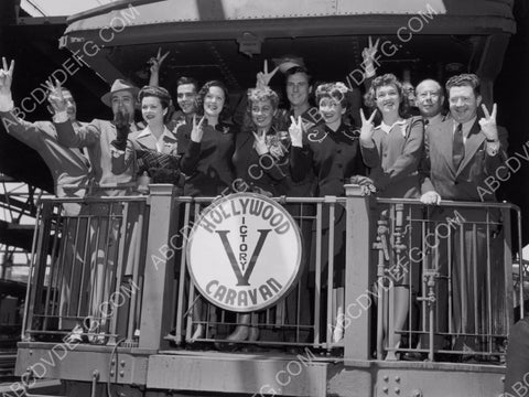 Claudette Colbert Desi Arnaz many more back of Holywood Victory Train 8b20-7749