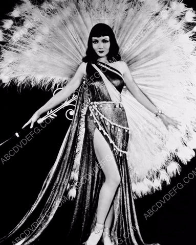 sexy Claudette Colbert in feather fashion 8b20-7780