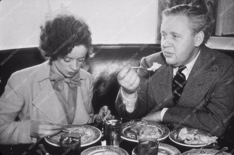 candid Elsa Lanchester Charles Laughton eating somewhere 8b20-7897