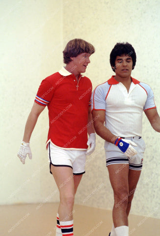 Larry Wilcox Erik Estrada playing racketball TV Chips 8b20-8005