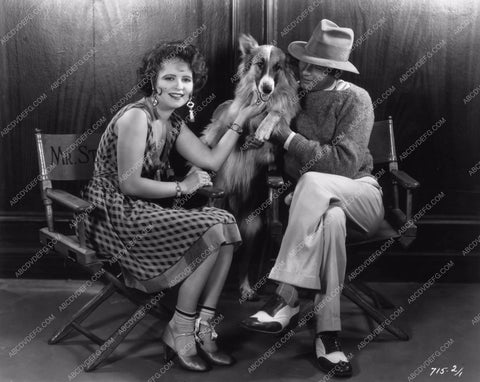Clara Bow the director maybe and a collie dog 8b20-8335