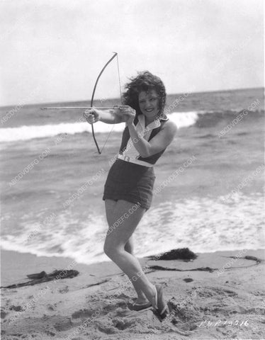 cute Clara Bow does some archery at the beach 8b20-8349
