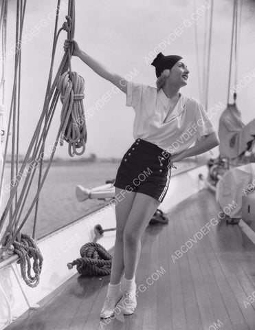 darling Carole Lombard on deck of a ship 8b20-9140