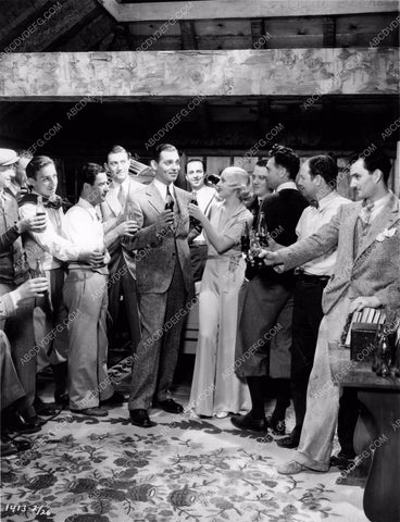 Clark Gable Carole Lombard and friends toast with Coke bottles 8b20-9228