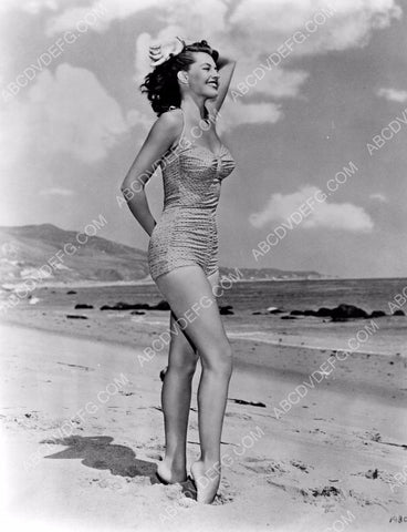 Cyd Charise in swimwear toes in the sand at the beach 8b20-9397
