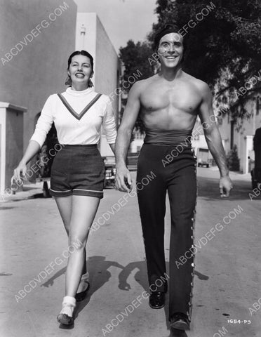 Cyd Charise Ricardo Montalban on the studio backlot 8b20-9434