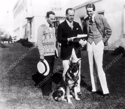 Darryl F. Zanuck Jack Warner Rin Tin Tin outside the studio 8b20-9930