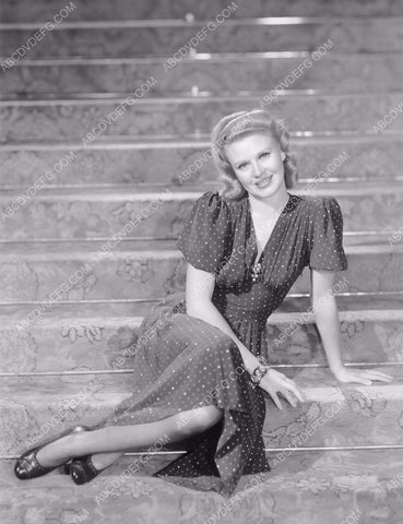 lovely Ginger Rogers sitting on the steps 8b20-9986