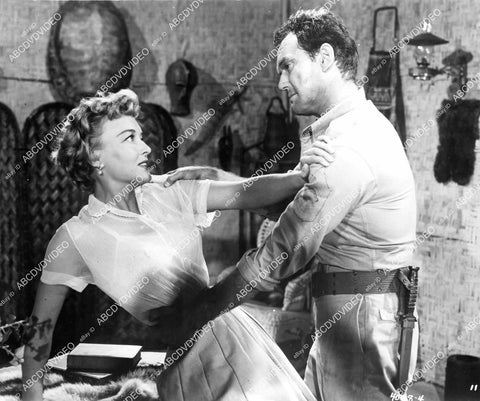 crp-10146 1955 Karin Booth, Ray Bennett film African Manhunt crp-10146