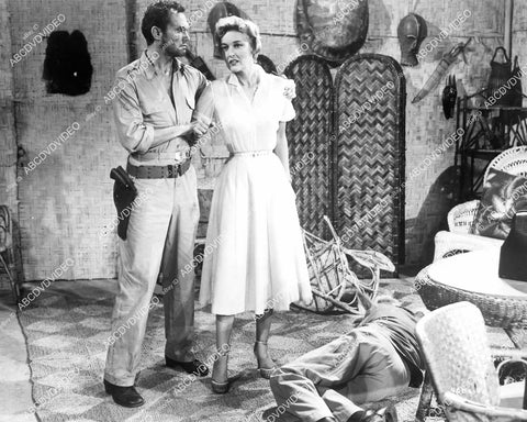 crp-10147 1955 Karin Booth, Ray Bennett film African Manhunt crp-10147