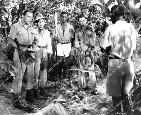 crp-10166 1955 Myron Healey, Karin Booth, Ross Elliott, John Kellogg , James Edwards film African Manhunt crp-10166