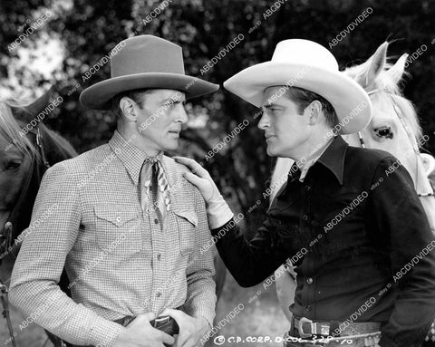 crp-10222 1940 photo Bruce Bennett, Charles Starrett film West of Abilene crp-10222