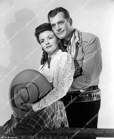 crp-10226 1945 photo Charles Starrett, Doris Houck Durango Kid film Two Fisted Stranger crp-10226