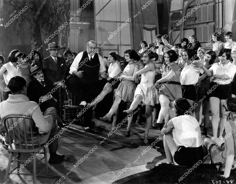 crp-10300 1927 Sally O'Neil, Mack Swain, Harry Crocker & flapper girls at dance rehearsel silent film Becky crp-10300