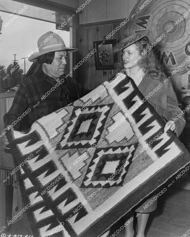crp-00103 Barbara Britton does Christmas shopping in Flagstaff Az Native American Indian rug crp-00103