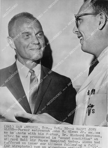 crp-1041 1964 astronaut John Glenn gets clean bill of health from Dr Richard Mattson crp-1041