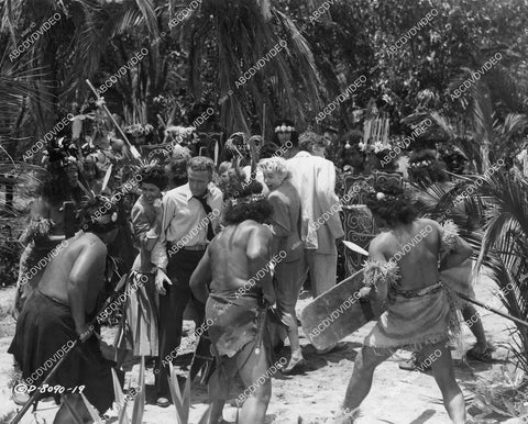 crp-10664 1952 Charles Horvath and native headhunters Jungle Jim film Voodoo Tiger crp-10664