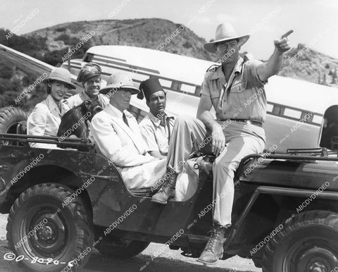 crp-10671 1952 Johnny Weissmuller, Jean Byron in pith helmet & cast Jungle Jim film Voodoo Tiger crp-10671