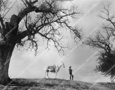 crp-10861 1930 Johnny Mack Brown picturesque w horse under tree film Montana Moon crp-10861