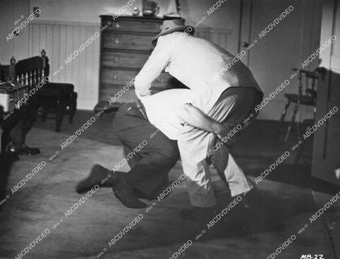 crp-11295 1955 Paul Langton fight sequence film Murder Is My Beat crp-11295