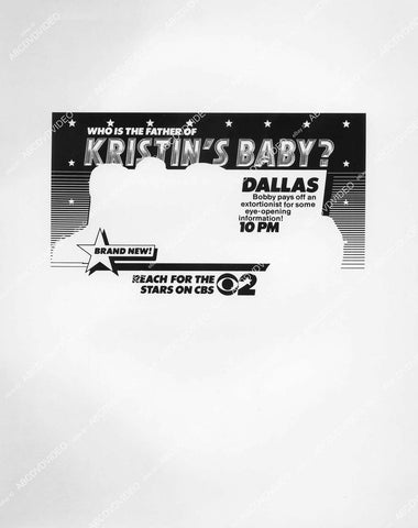 crp-01140 1970's TV guide ad slick TV Dallas Who Is the Father of Kristin's Baby crp-01140