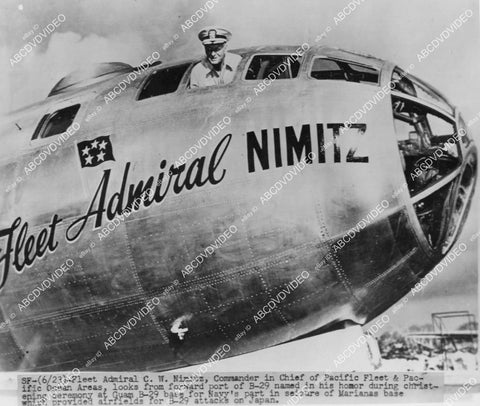 crp-01154 aviaton Adm Chester Nimitz in Boeing B-29 Bomber named Fleet Admiral Nimitz crp-01154