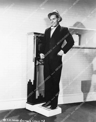 crp-11733 1938 Arthur Lake on vintage art deco scale w speaker that tells you your weight coin-op crp-11733